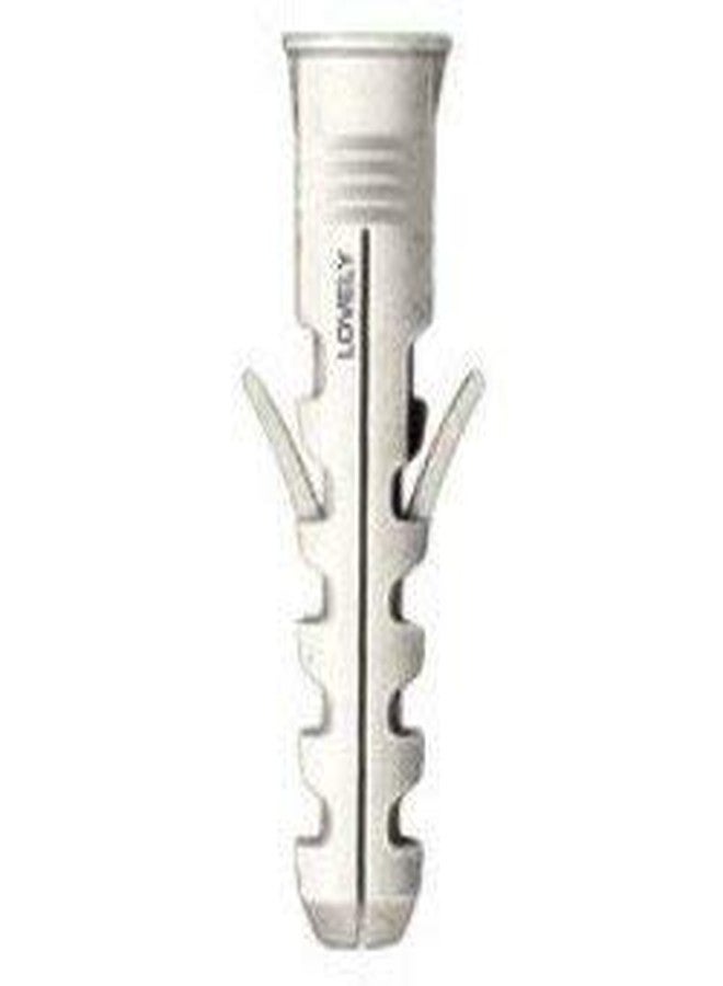 لافلي سدادة حائط بيضاء بغلاف نايلون من لوفلي، مقاس 4.5 × 25 مم - عبوة من 100 قطعة - Image 3